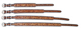 Dog Collar - Tooled with White Buckstitch