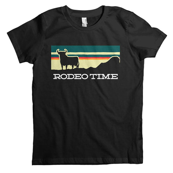 Kid's Dale Brisby Tee - Sunset Rodeo Time (Black)