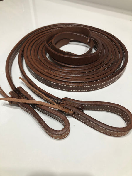 Double Stitched Leather Split Reins