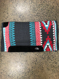 Ortho Equine Saddle Blanket - Firecracker Grey & Turquoise