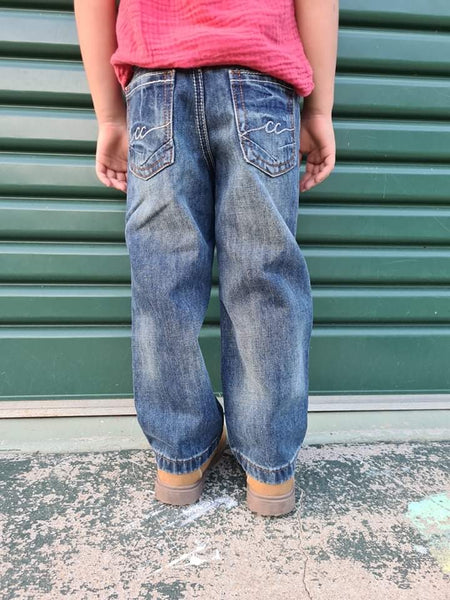 CC Western Boy's Jeans - Relaxed Fit Medium Wash