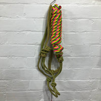 Professional's Choice Rope Halter - Lime/Pink