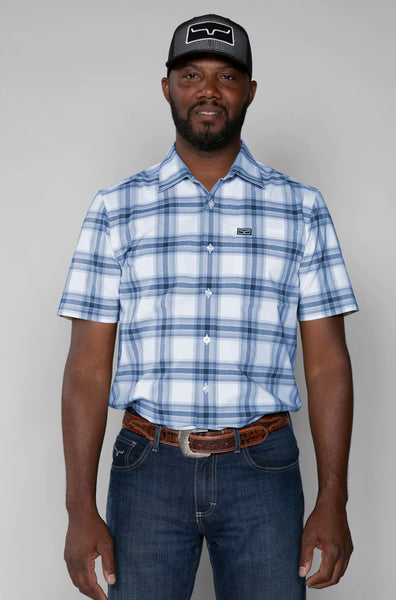 Kimes Ranch - Short Sleeved Shirt (Matador Plaid Blue)