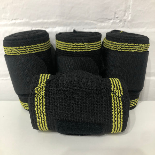 Elastic Polo Wraps - Black 4 Pack