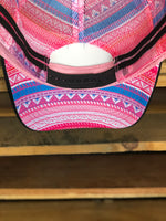 The Cowboy's Closet Cap - Black/Pink Aztec