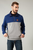 Kimes Ranch Pullover - Diamond Head Quarter Zip Navy & Grey